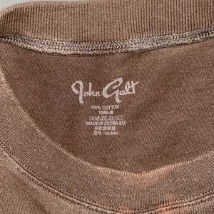 John Galt Brown New York Cropped Tee